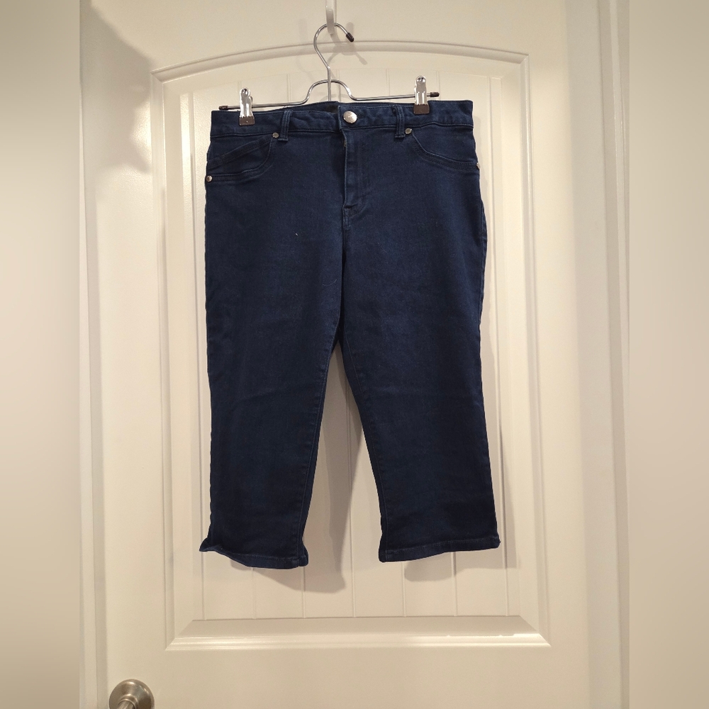 1822 Denim Navy Cropped Jeans
